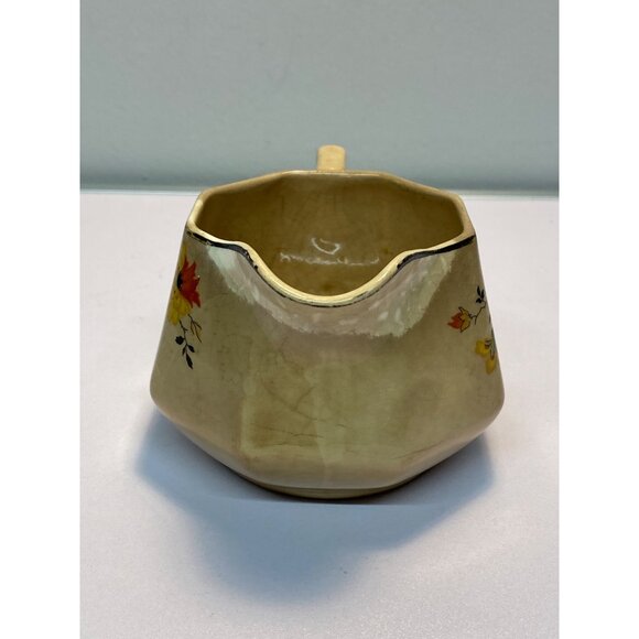 Vintage Homer Laughlin Yellowstone Medieval Rose Creamer Pitcher Handle 1934 - Picture 3 of 10